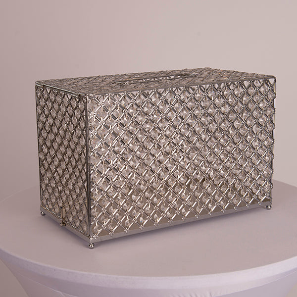 Silver Crystal Card Box