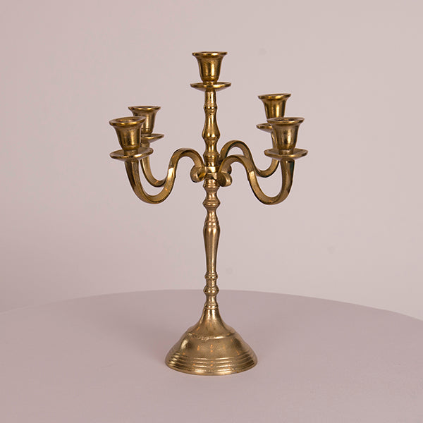 Vintage 5-Arm Gold Candelabra