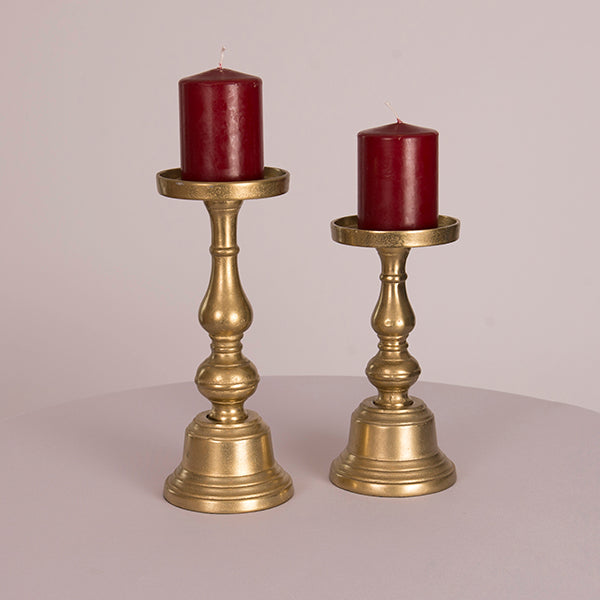 Antique Gold Candle Pillars