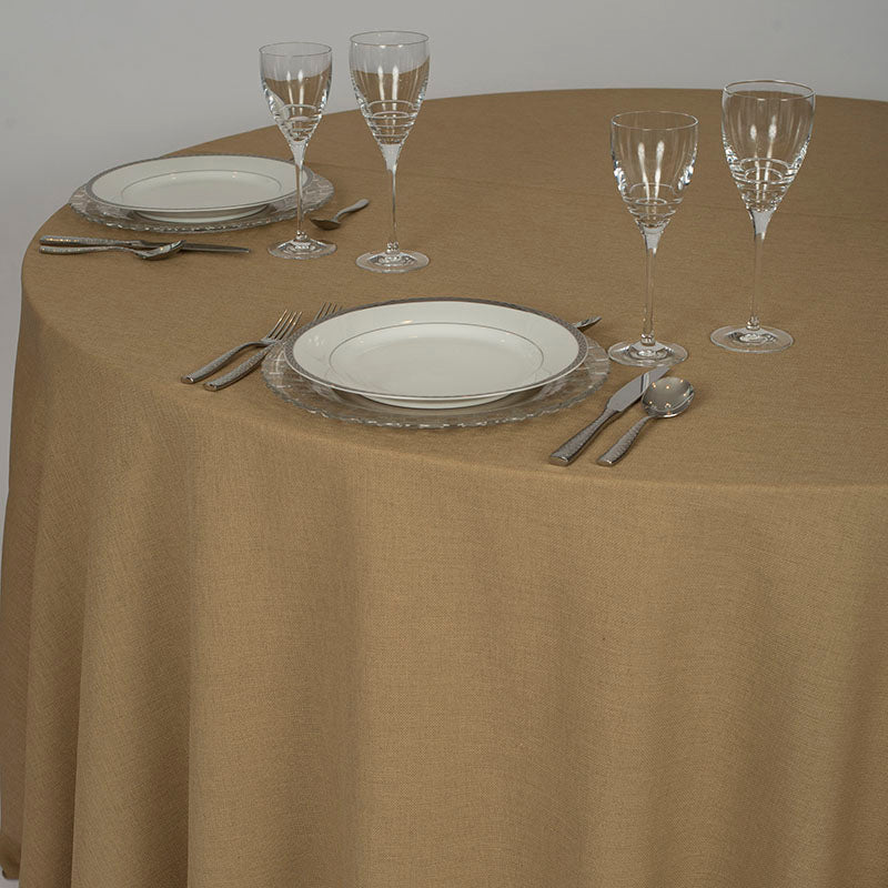Faux Burlap Table Linen