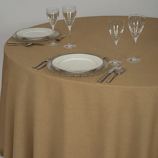 Faux Burlap Table Linen