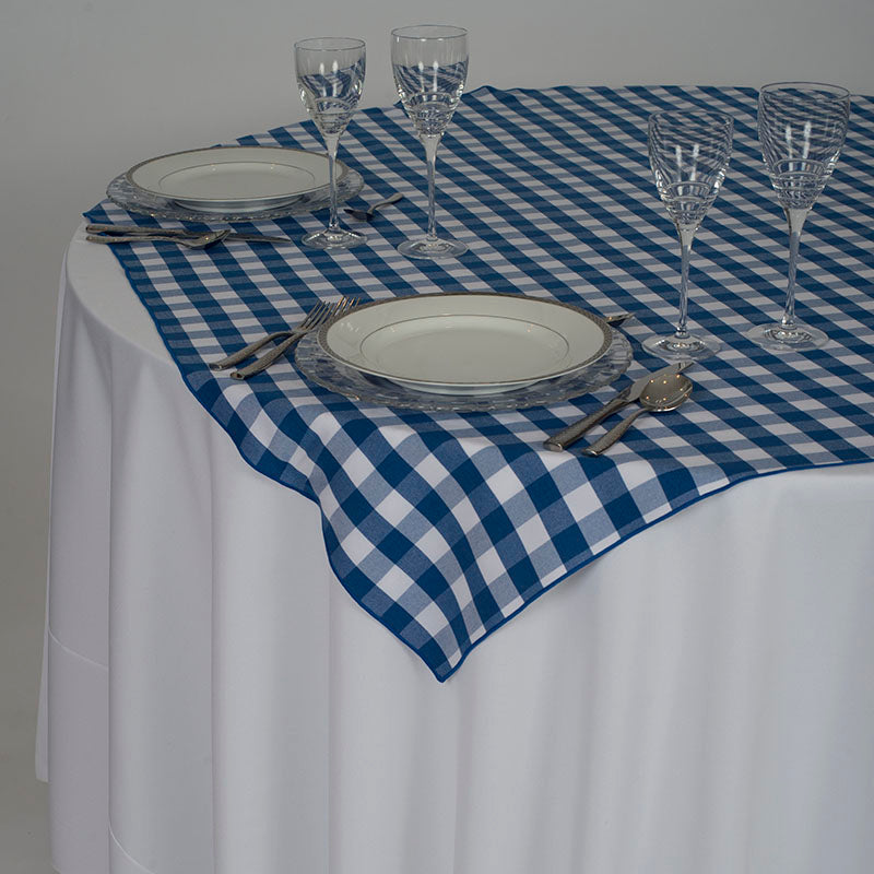 Royal Blue Gingham Standard Overlay
