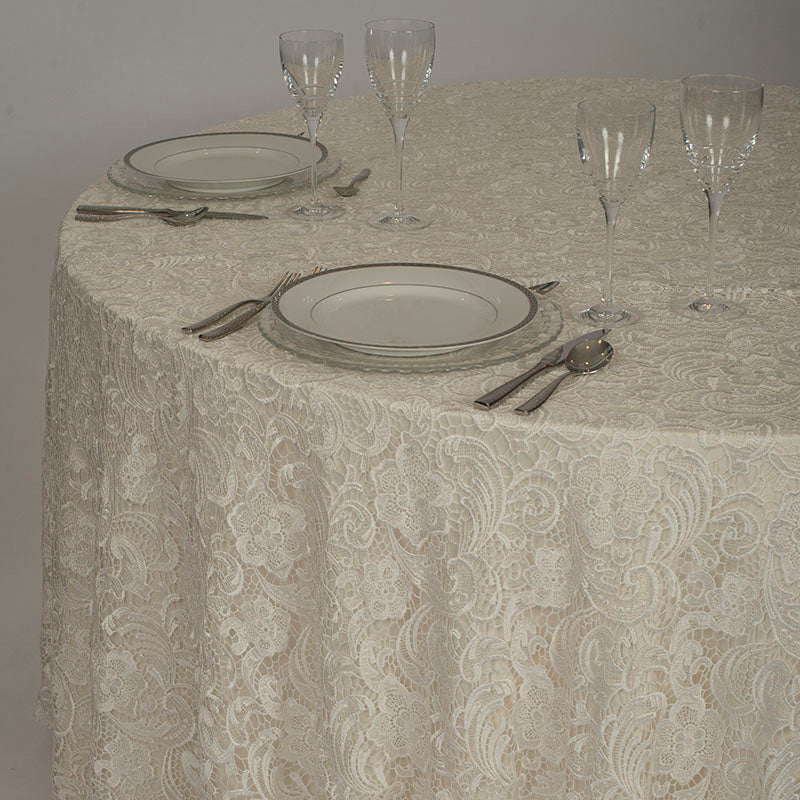 White English Lace Table Linen