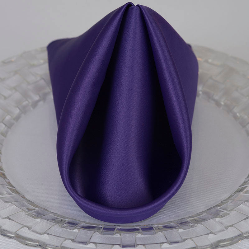 Royal Purple Lamour Satin Napkin