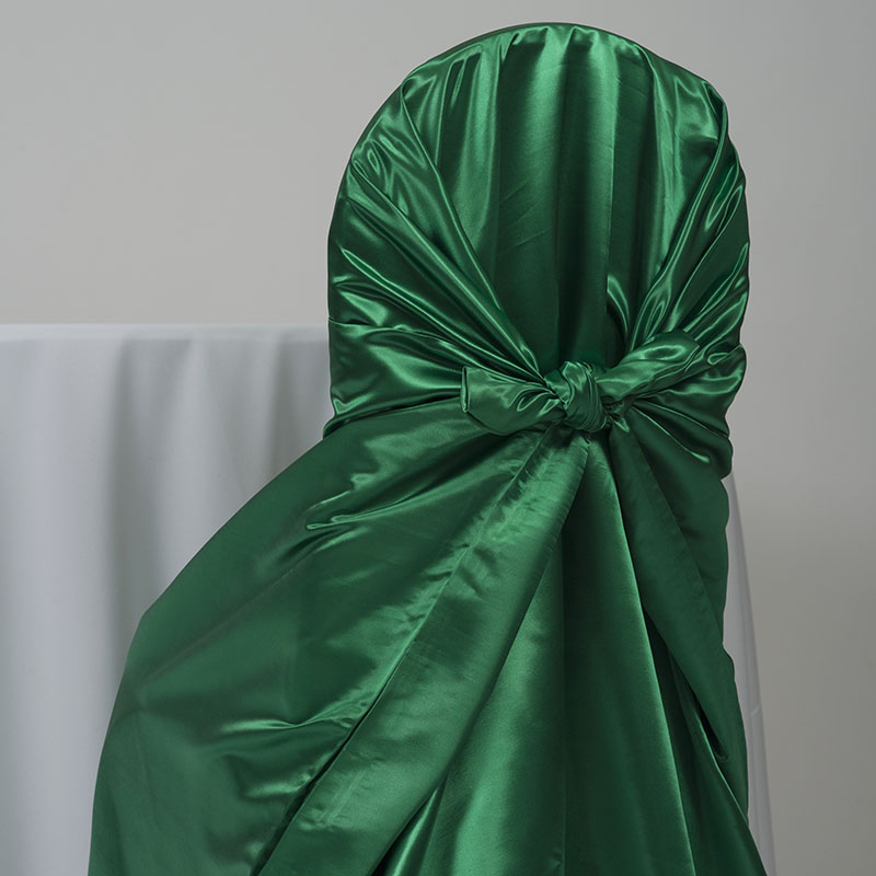 Jungle Green Satin Hug Chair Cover