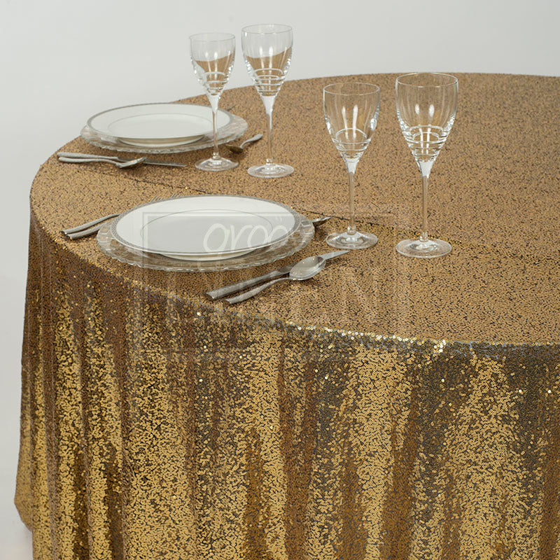 Gold Sequin Table Linen