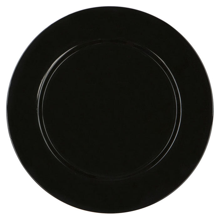 13" Black Acrylic Charger Plate