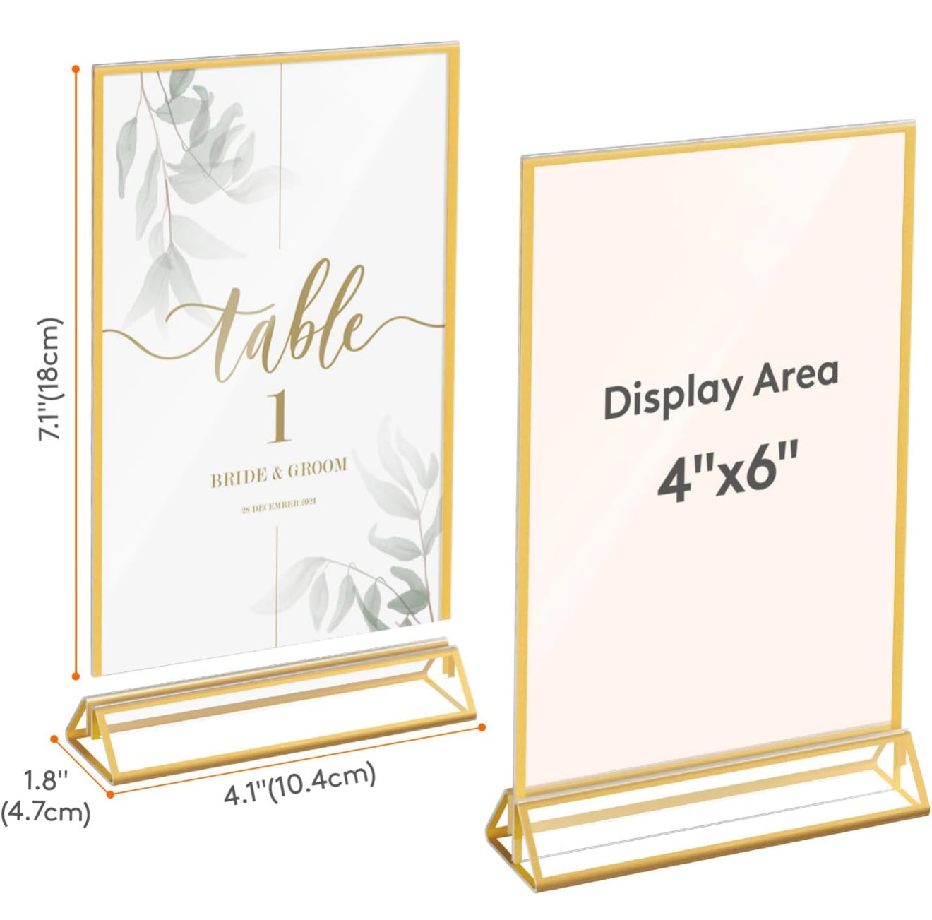Gold Table Number Stands