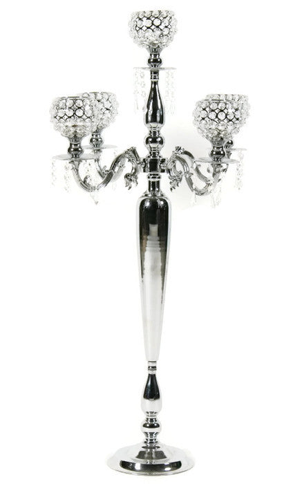 5 Arm Silver Candelabra