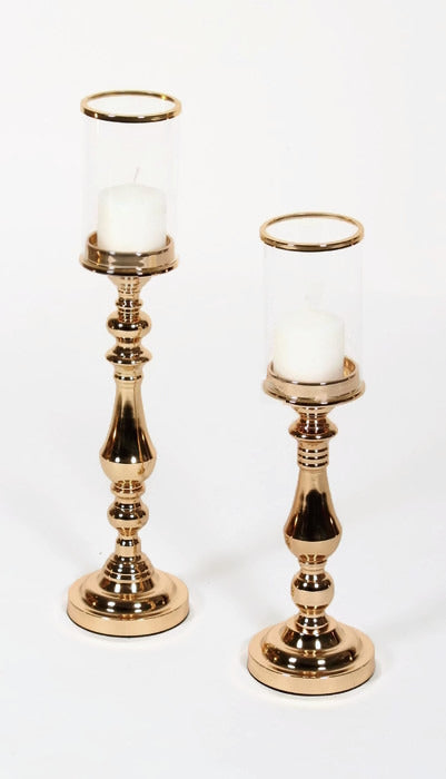 Gold Pillar Vases