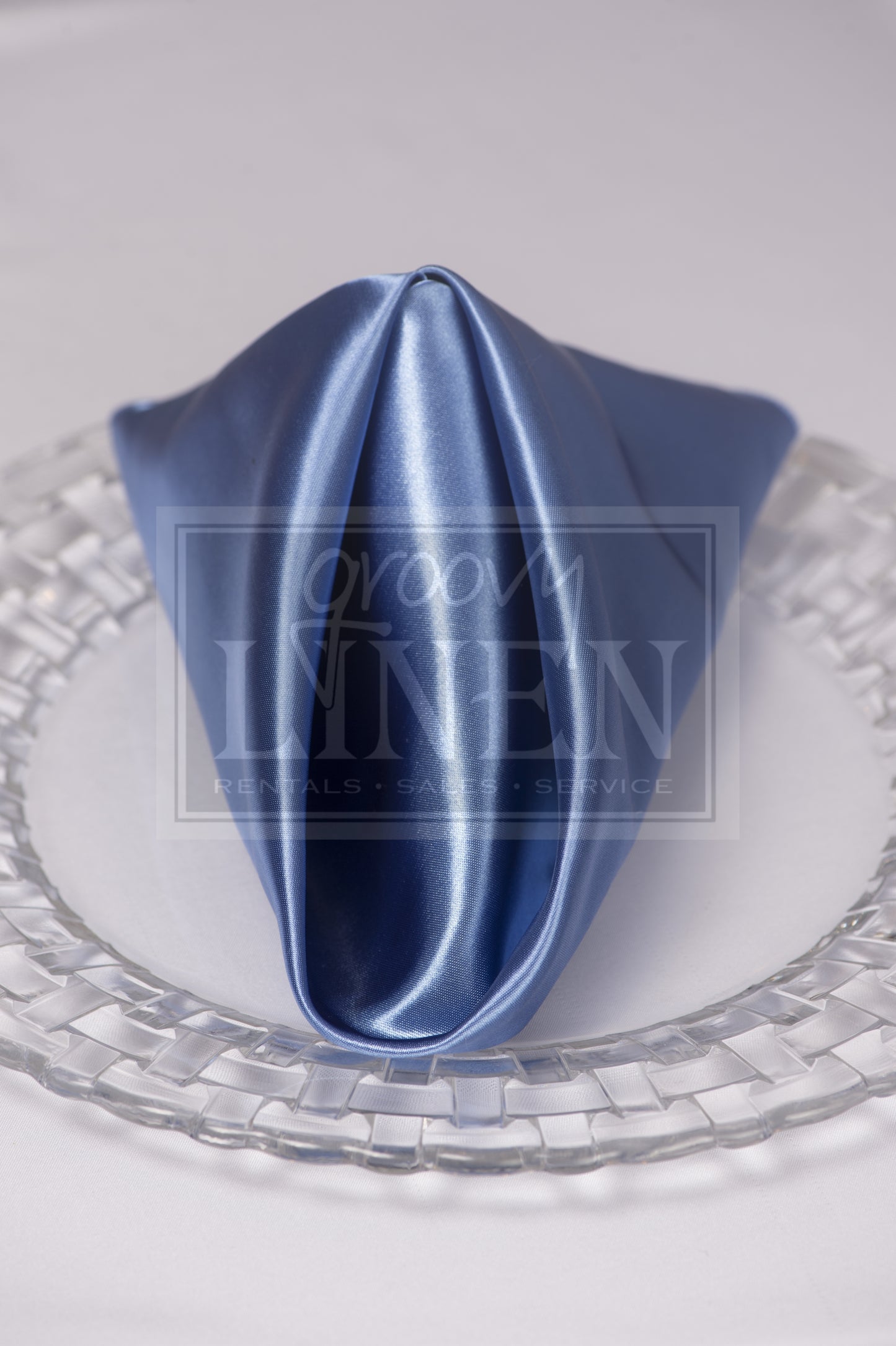 Satin Perry Blue Napkin