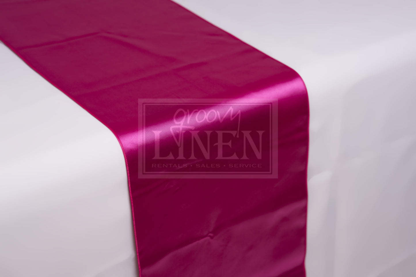 Fuchsia Satin Table Runner