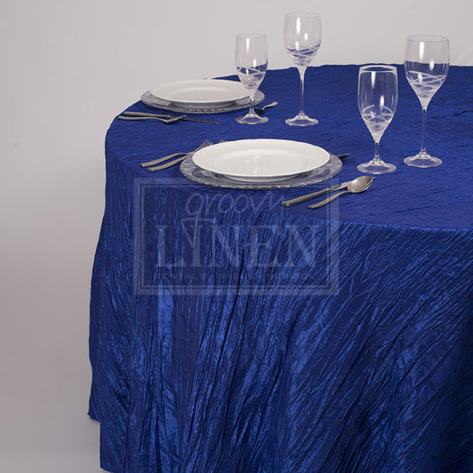 Electric Blue Crinkle Taffeta Table Linen
