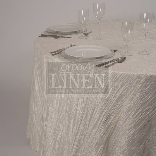 Ivory Crinkle Taffeta Table Linen