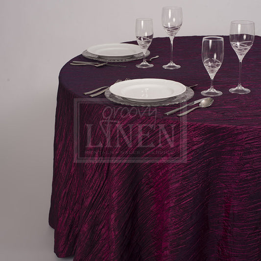 Sangria Crinkle Taffeta Table Linen