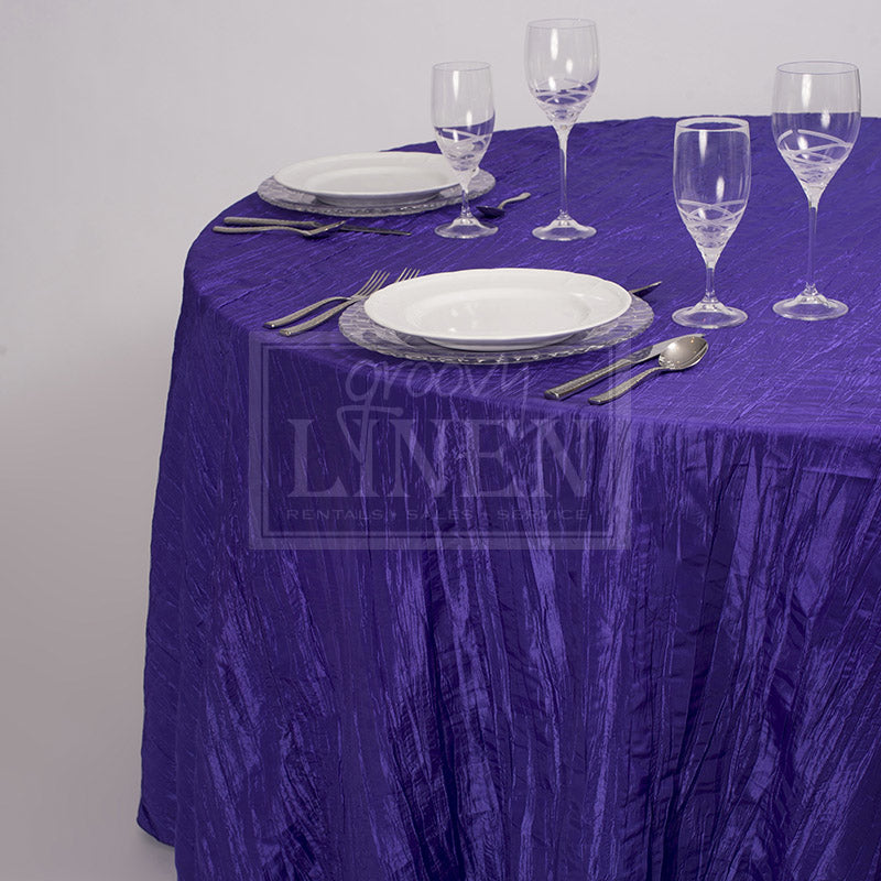 Sweet Violet Crinkle Taffeta Table Linen