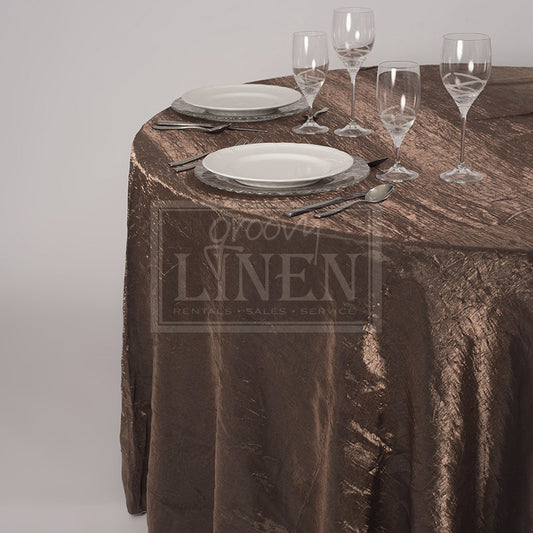 Iridescent Chocolate Crush Table Linen
