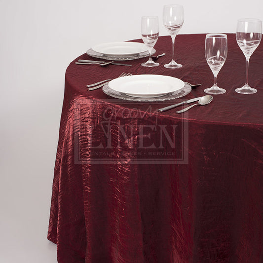 Iridescent Cranberry Crush Table Linen
