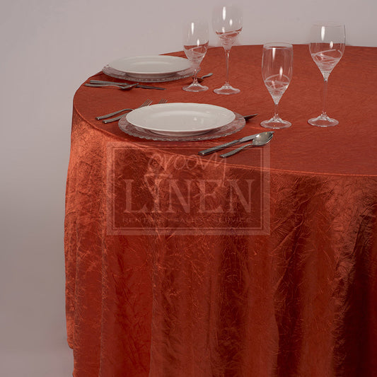 Spanish Orange Crush Satin Table Linen