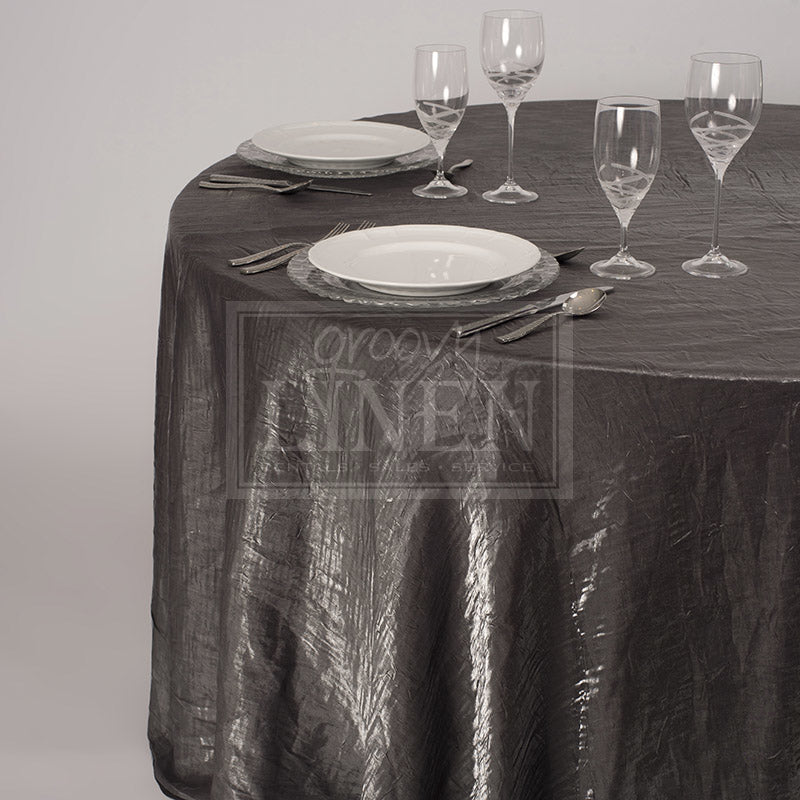Iridescent Silver Crush Table Linen