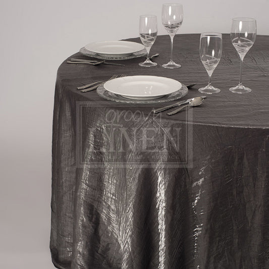 Iridescent Silver Crush Table Linen