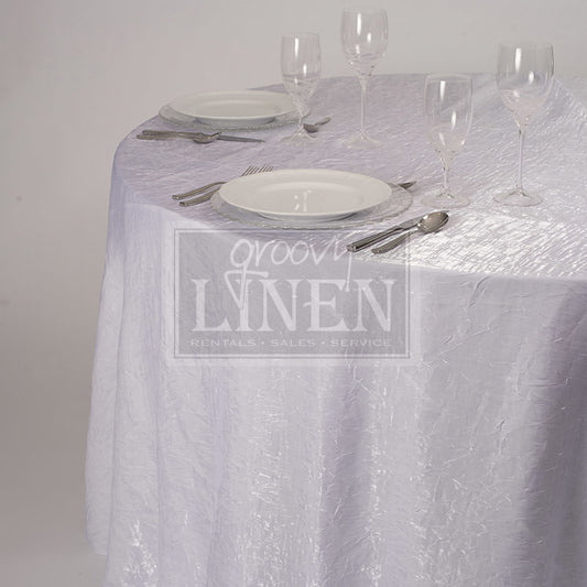 Iridescent White Crush Table Linen