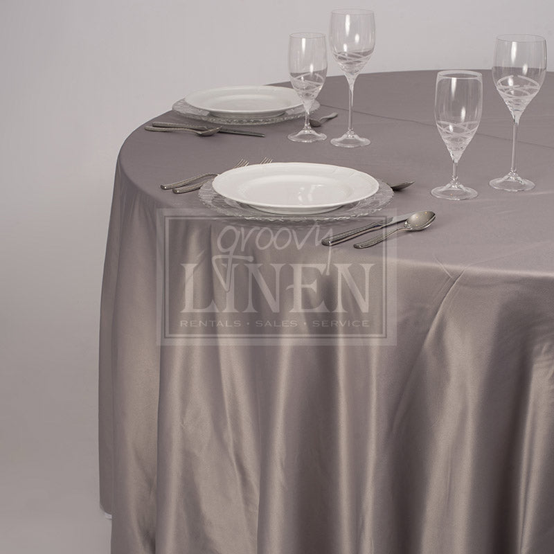 Silver Lamour Table Linen