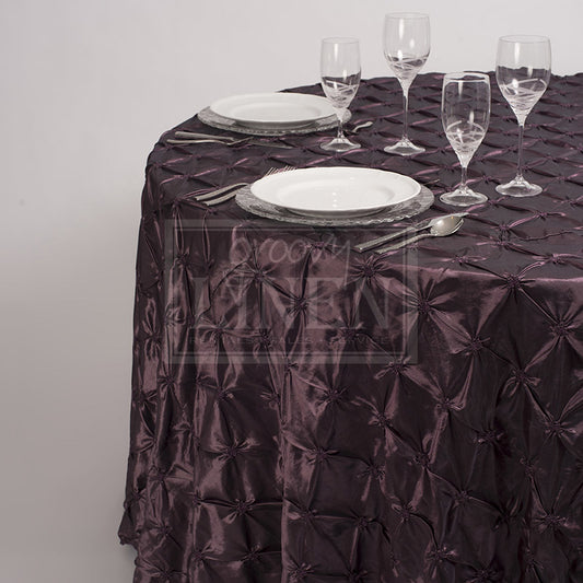 Victorian Mauve Pillowed Taffeta Table Linen