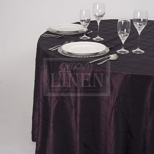 Eggplant Pintuck Table Linen