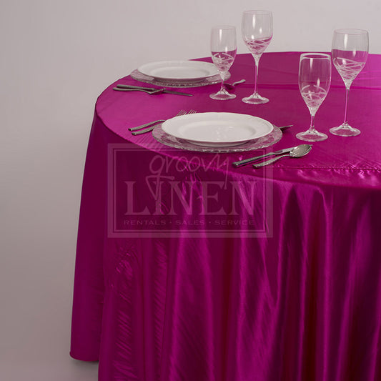 Fuchsia Satin Table Linen