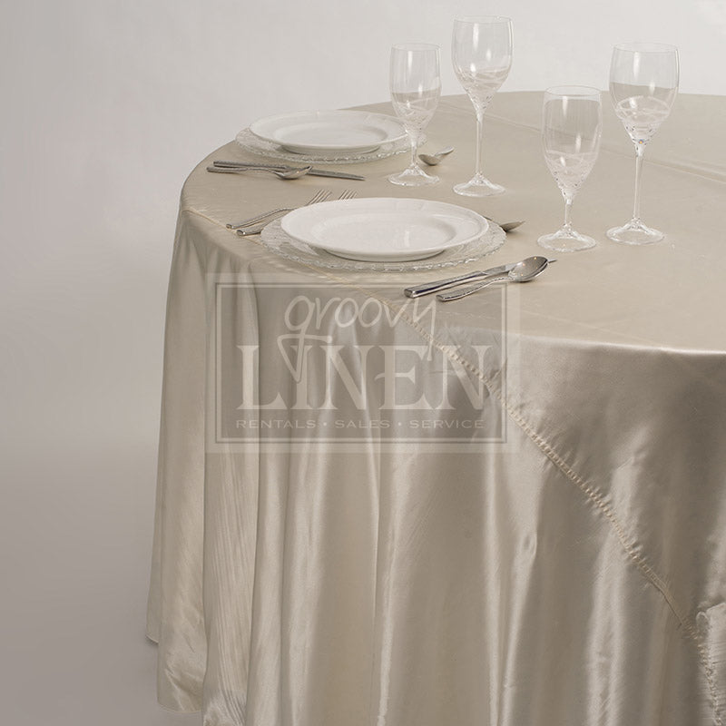 French Vanilla Ivory Satin Table Linen