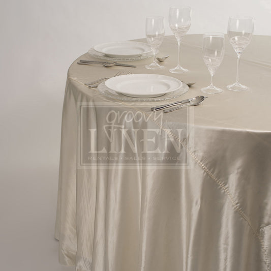 French Vanilla Ivory Satin Table Linen