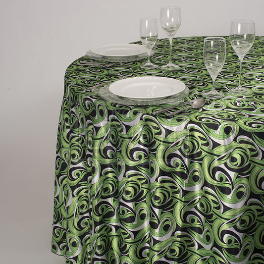 Lime Pucci Satin Table Linen