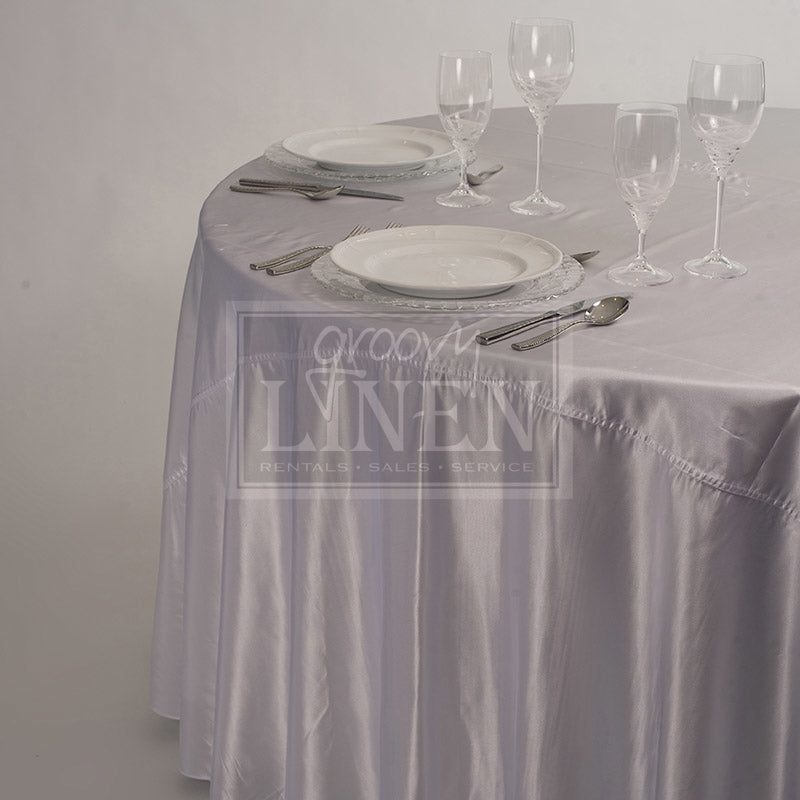 Snow White Satin Table Linen