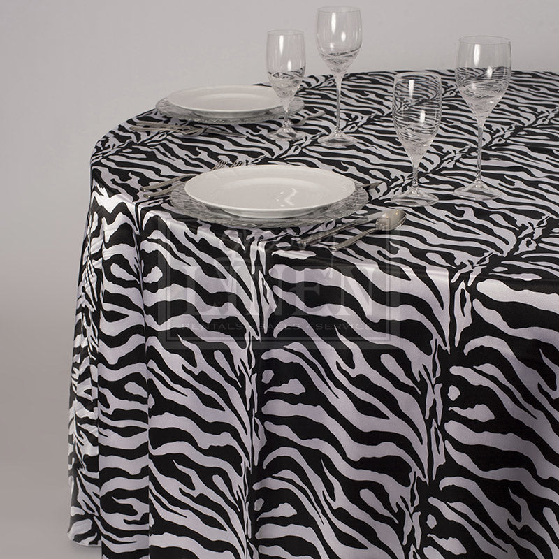 Zebra Satin Table Linen