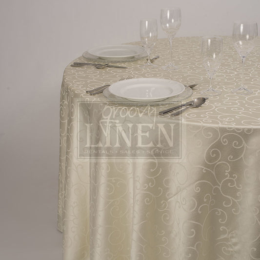 Ivory Swirl Table Linen
