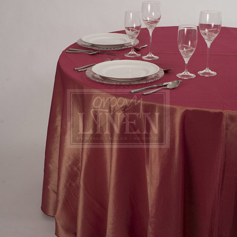 Burnt Sienna Taffeta Table Linen
