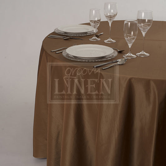 Mocha Taffeta Table Linen