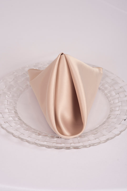 Vintage Champagne Lamour Satin Napkin
