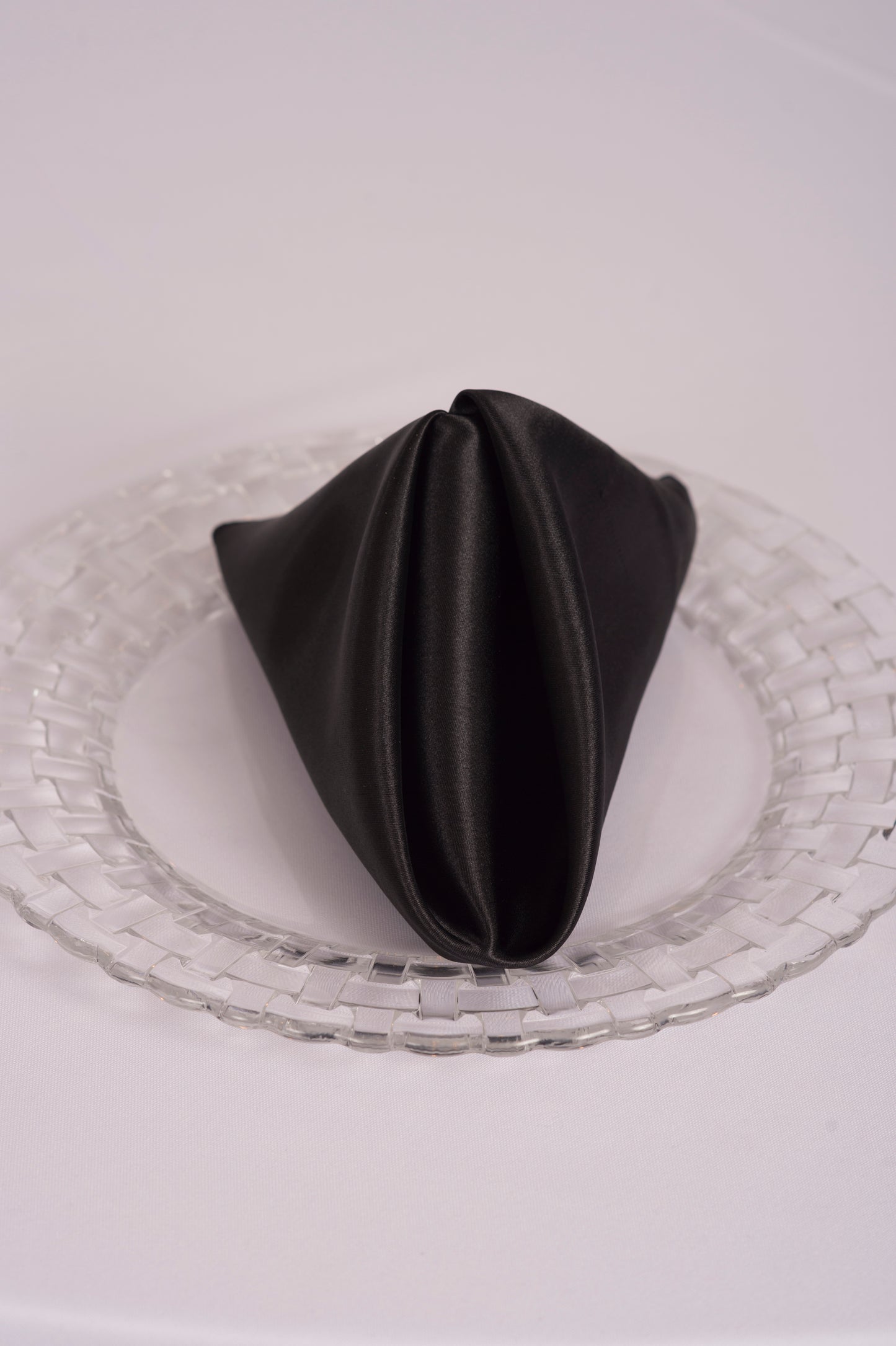 Satin Ebony Black Napkin