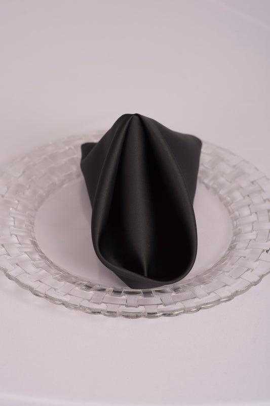 Charcoal Lamour Satin Napkin