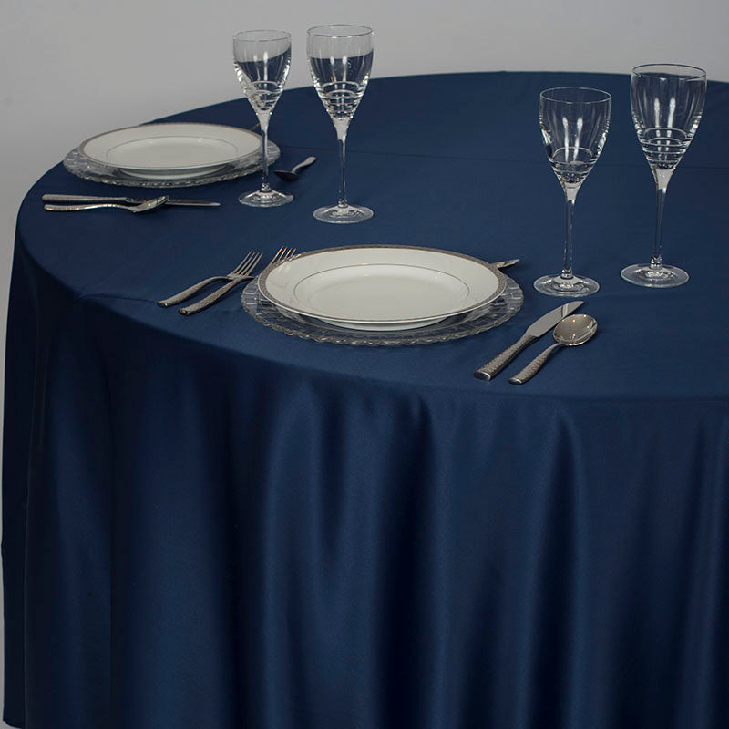 Navy Lamour Table Linen