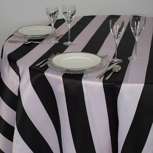 Black & White Striped Table Linen