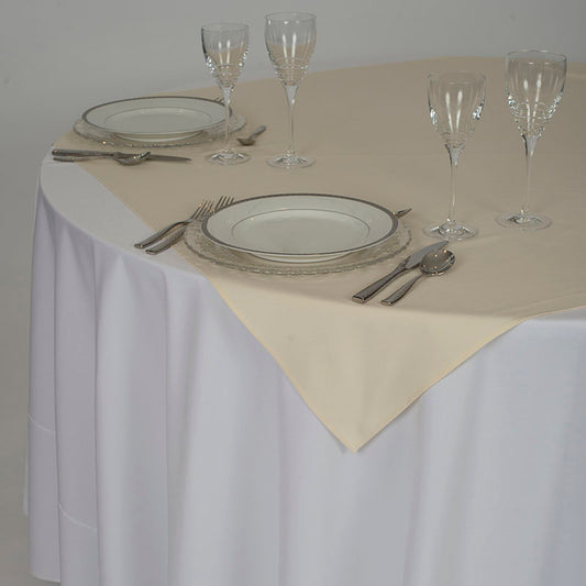 Ivory Standard Table Linen Overlay