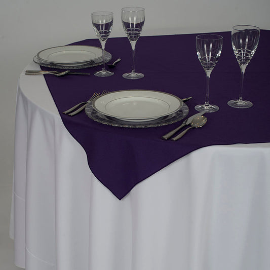 Plum Purple Table Linen Overlay