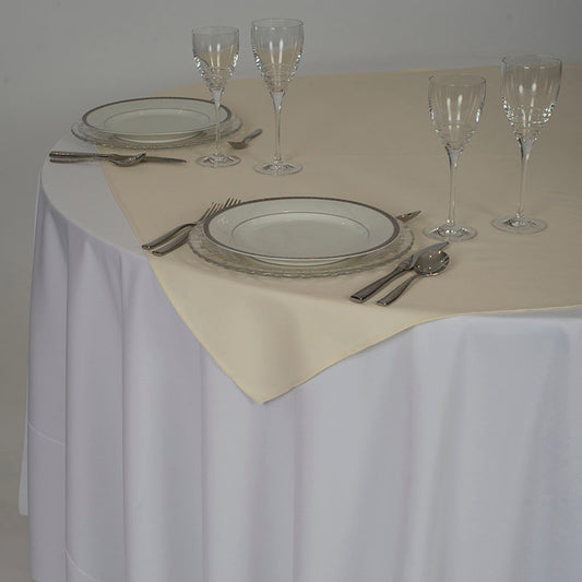 Ivory Table Linen Overlay