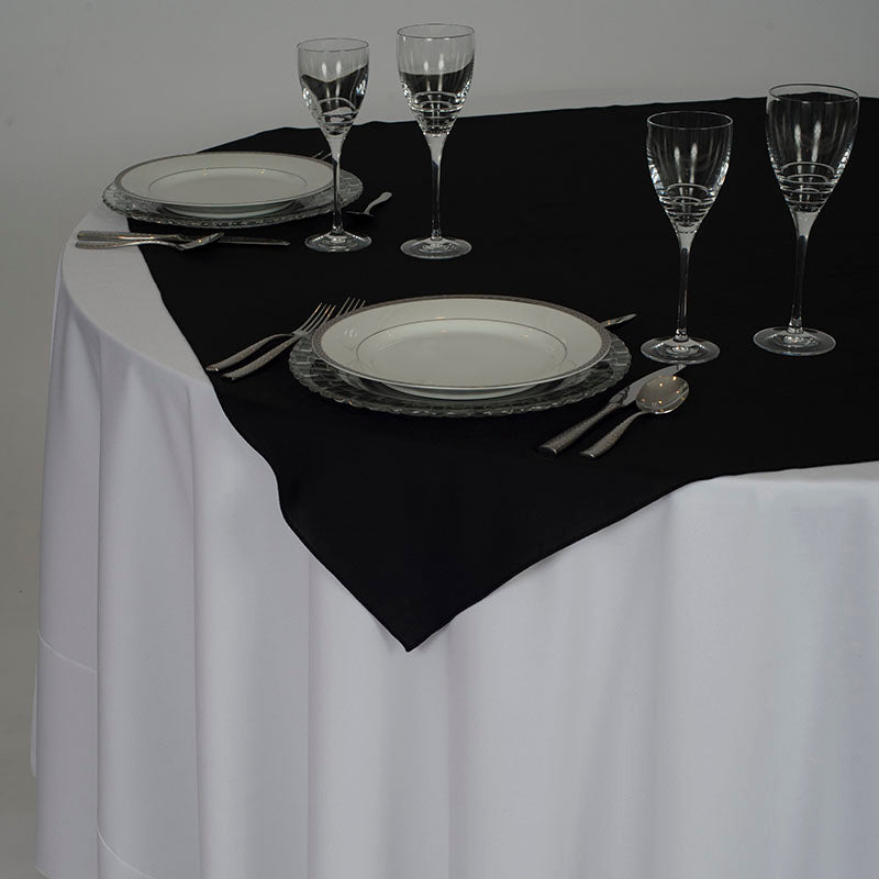 Black Standard Table Linen Overlay