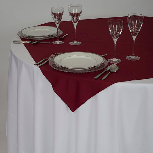 Rich Red Table Linen Overlay