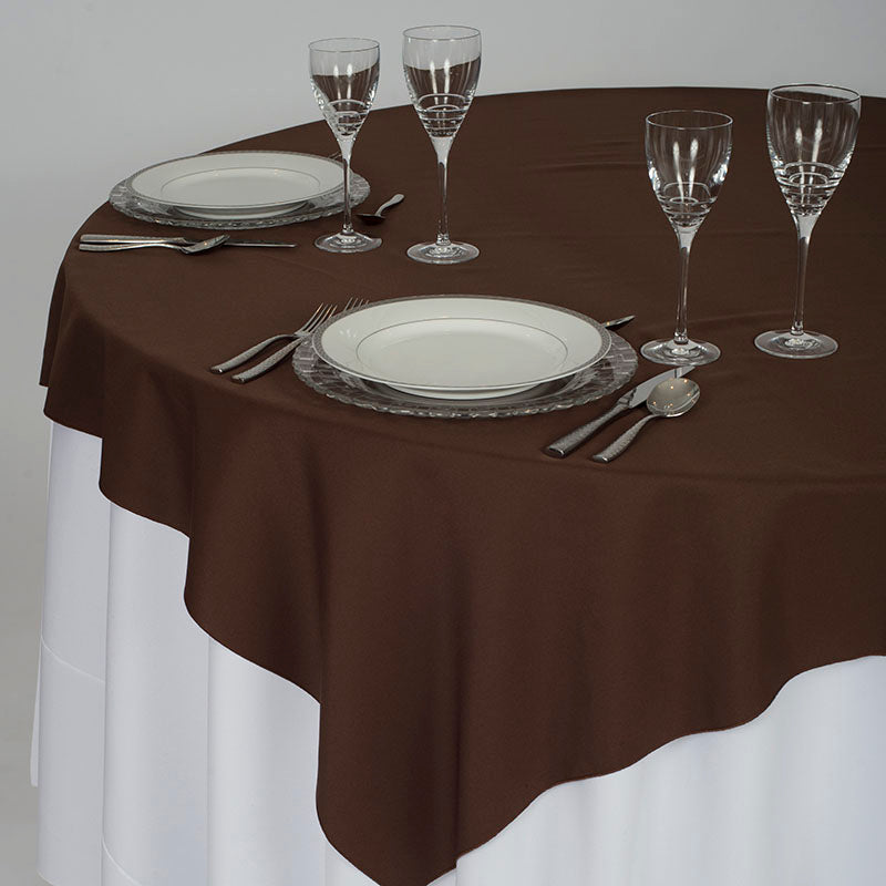 Chocolate Brown Table Linen Overlay
