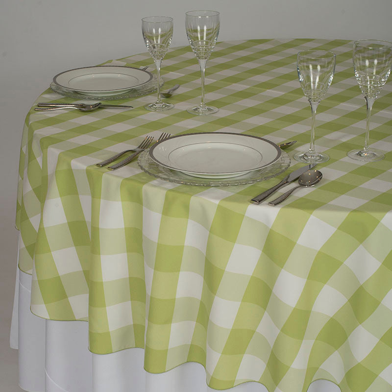 Kiwi Checkered Standard Table Linen – Groovy Linen